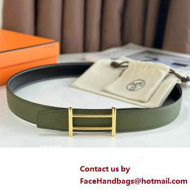 Hermes Rider belt buckle & Leather strap 32 mm 02 2023
